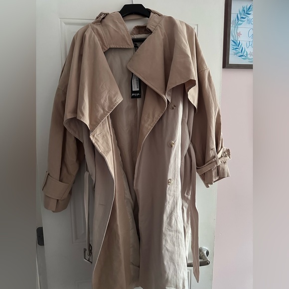 Nasty Gal Oversized Belted Trench - Picture 2 of 4